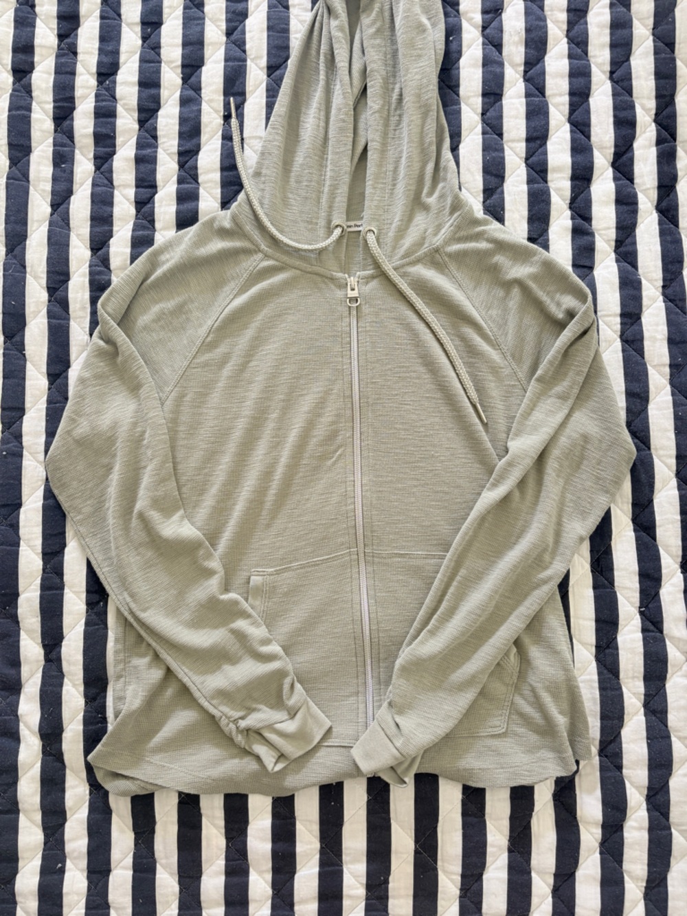 Calvin Klein Light Sage Green Zip-Up Hoodie